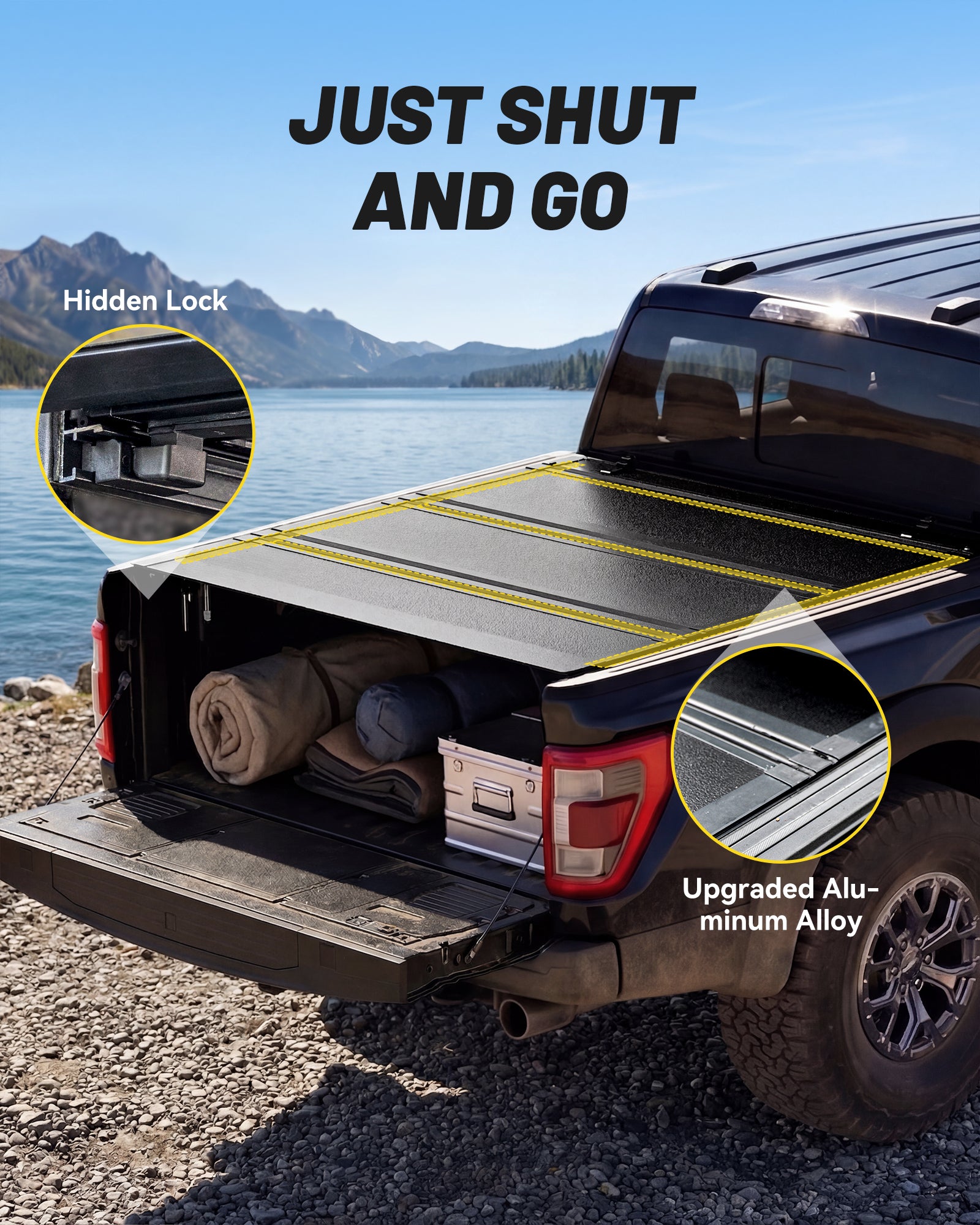 Hard Tri-Fold Tonneau Cover, 2019-2026 Silverado 5.8ft, Low Profile