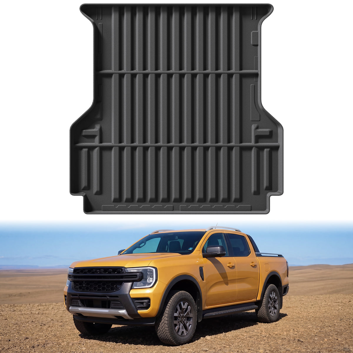 Rhinovy Truck Bed Mat for 2024 2025 2026 Ford Ranger 5FT (59.6") Short Bed