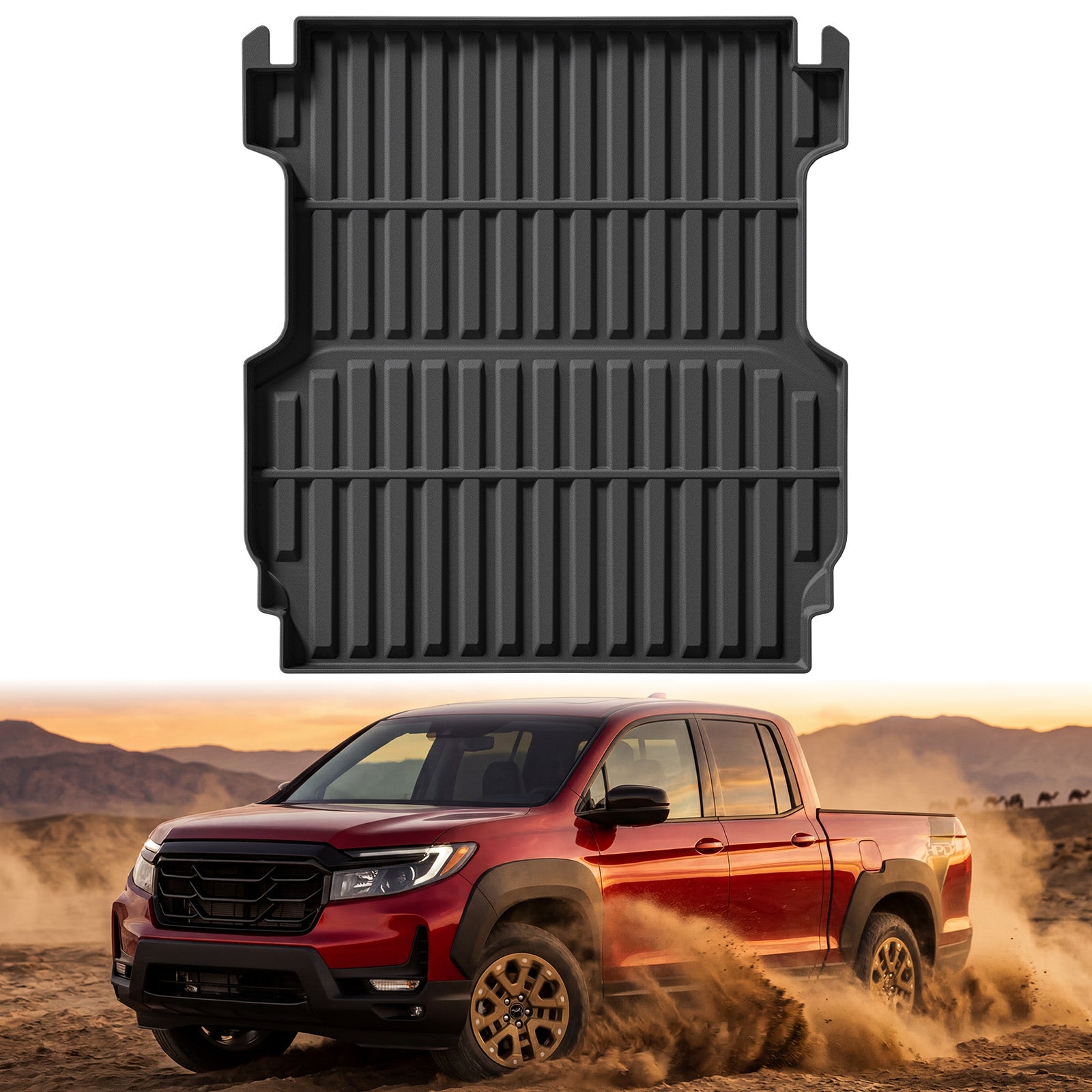 Rhinovy Truck Bed Mat for 2017-2024 2025 2026 Honda Ridgeline 5.3FT (64")