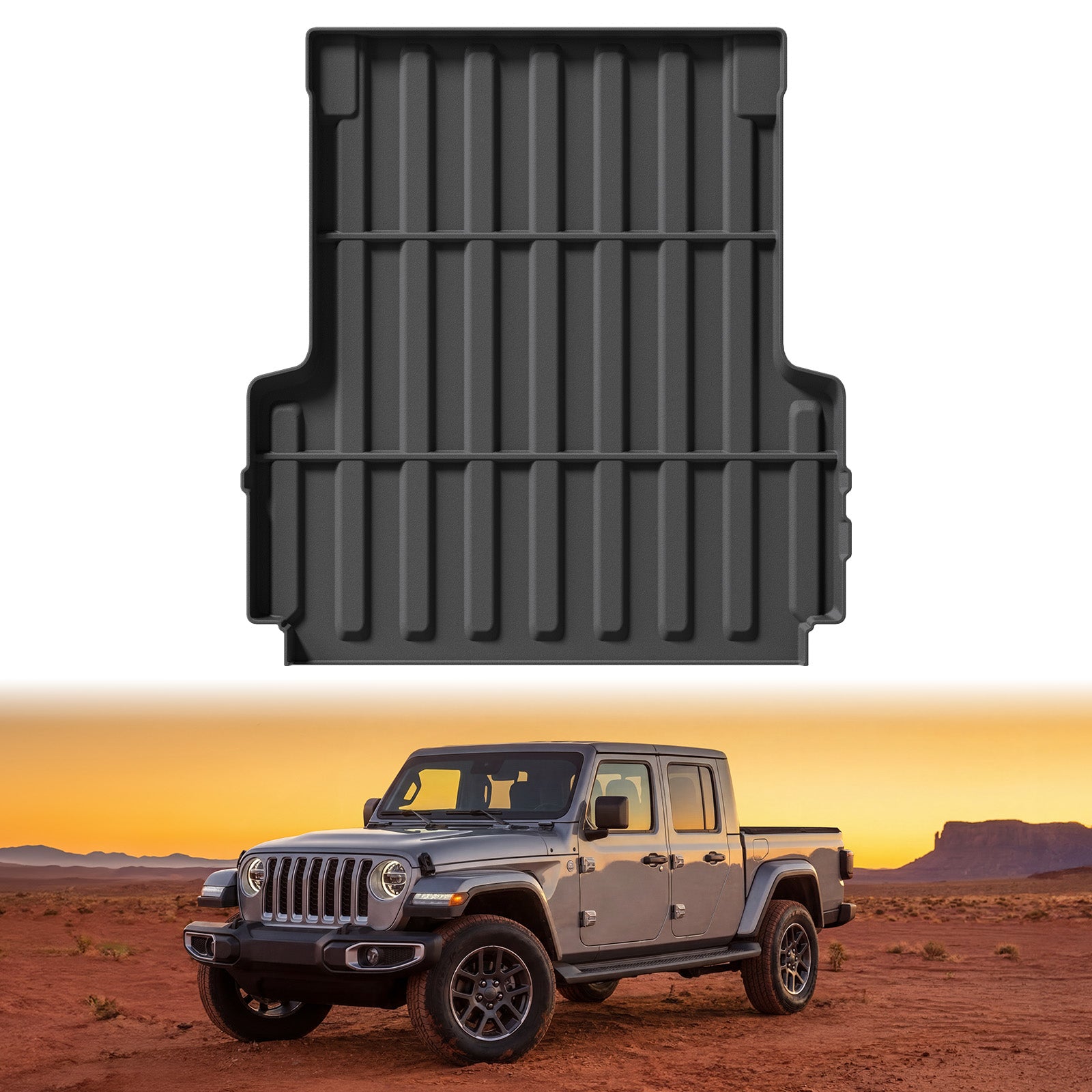 Rhinovy Truck Bed Mat for 2026 2025 2020-2024 Jeep Gladiator JT 5FT (60")