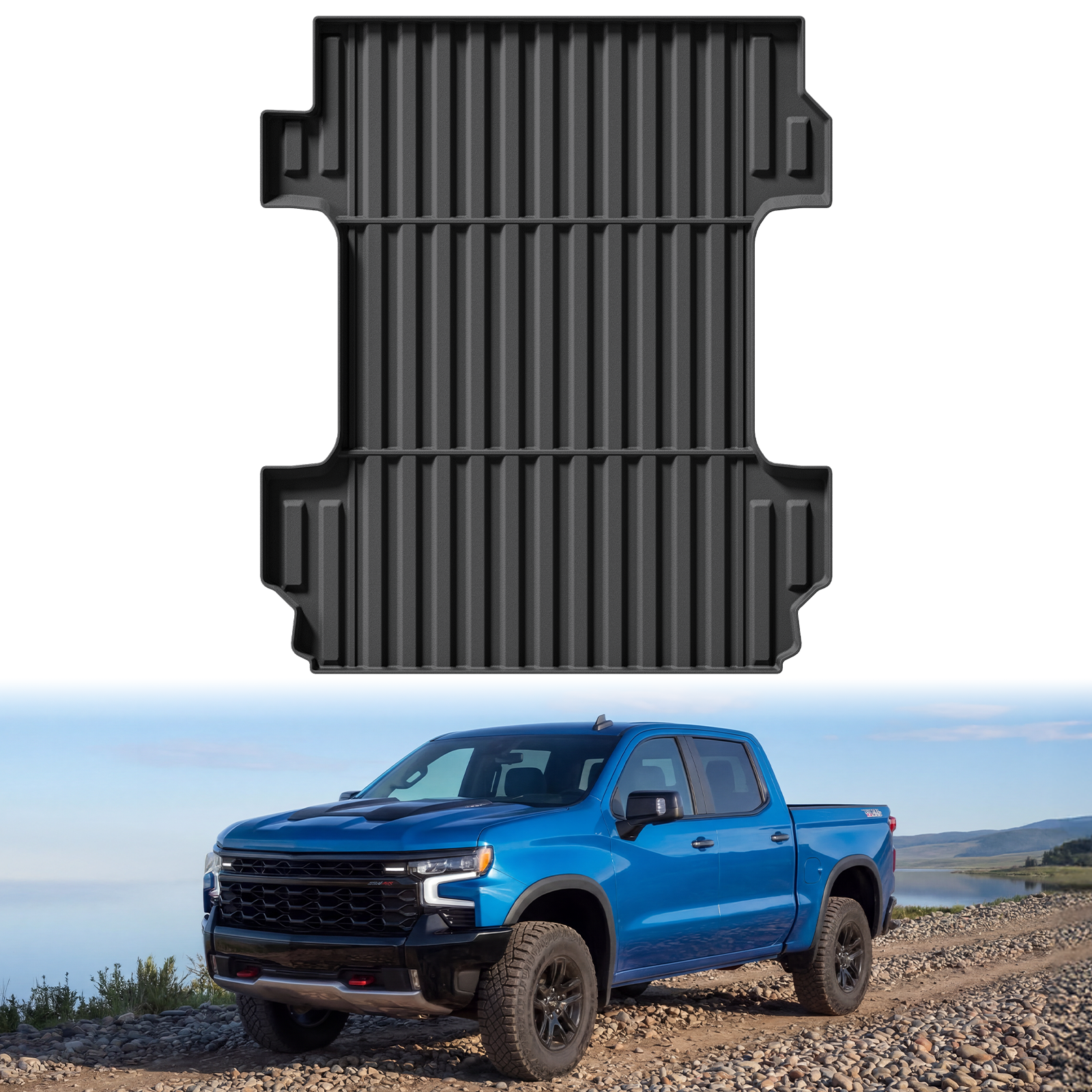 Rhinovy Truck Bed Mat for 2020-2026 Silverado/GMC Sierra 2500 3500HD 6.8FT